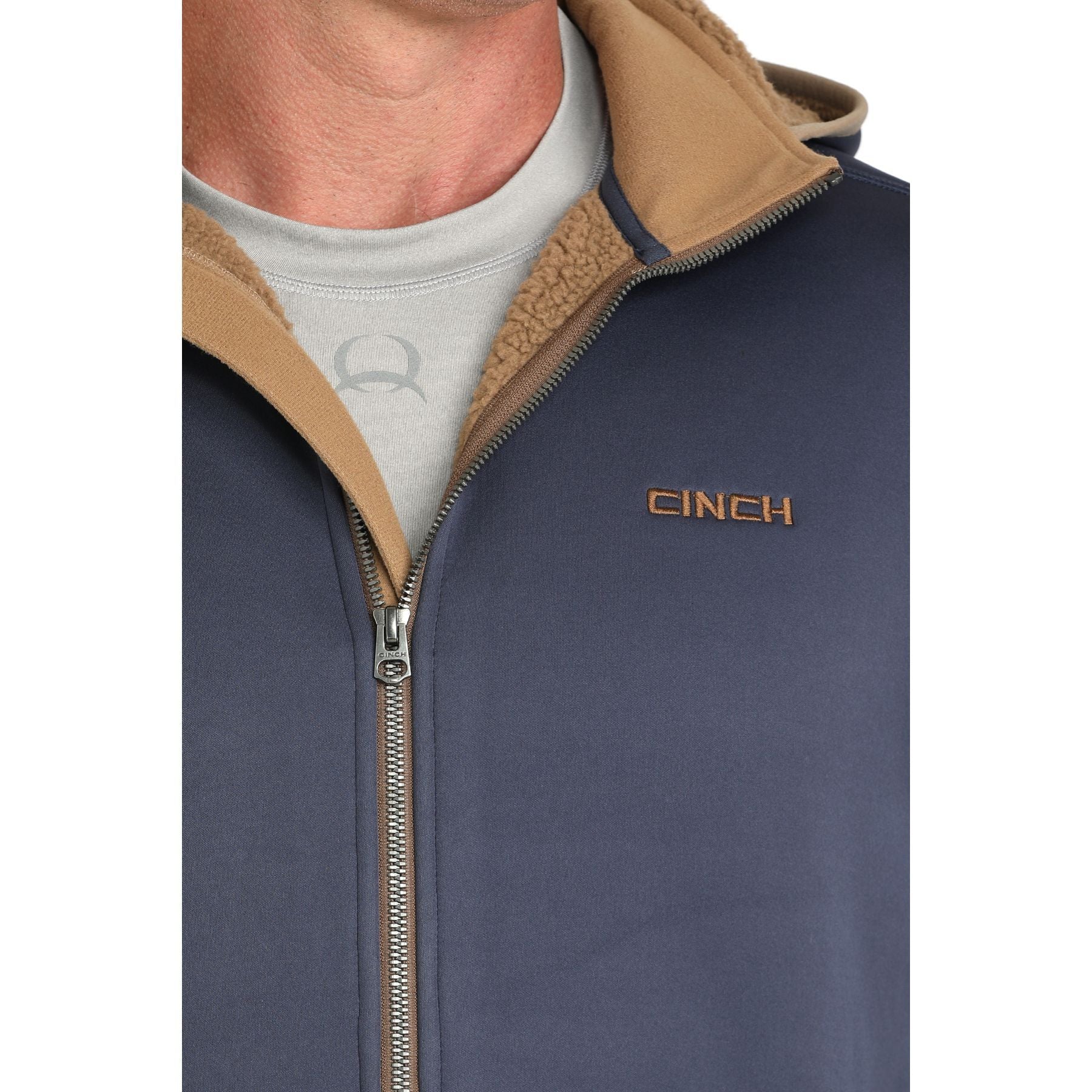 Men's Cinch Navy Sherpa Hoodie MWJ1915004 - Image 3