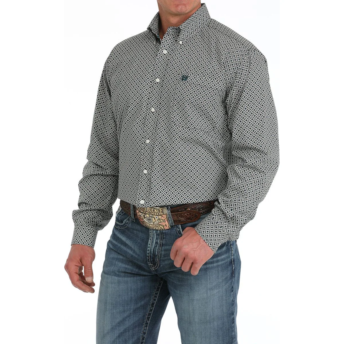 Men's Cinch Patterned Long Sleeve Shirt MTW1105909 - Image 3