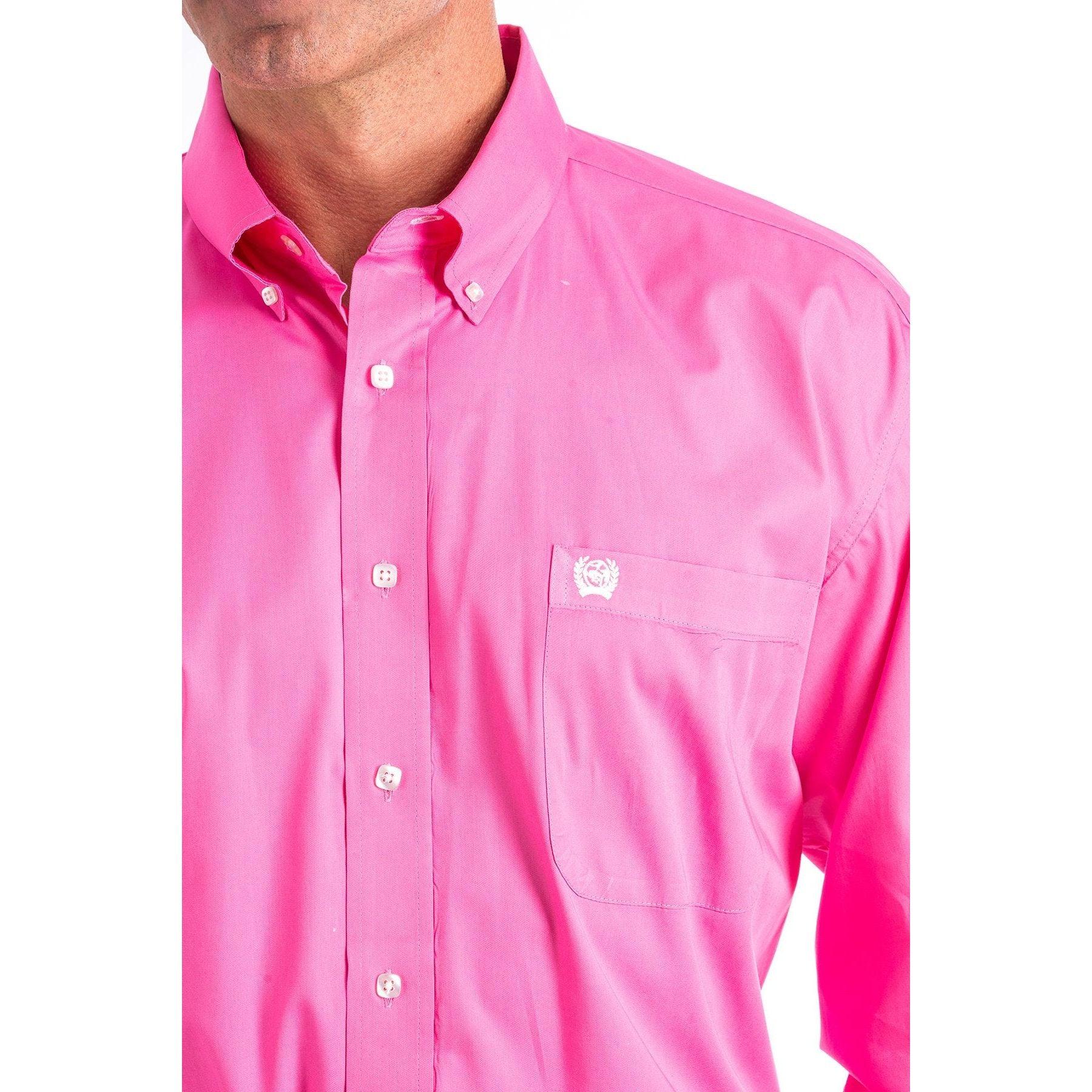 Men's Cinch Pink Button-Down Western Shirt MTW11103320 - Image 3