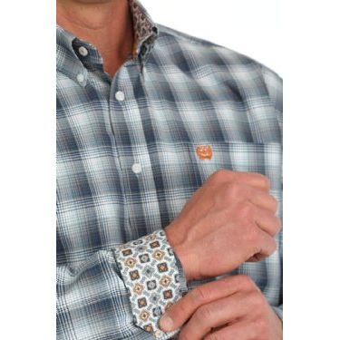 Men's Cinch Plaid Button-Down Western Shirt MTW1105893 - Image 3