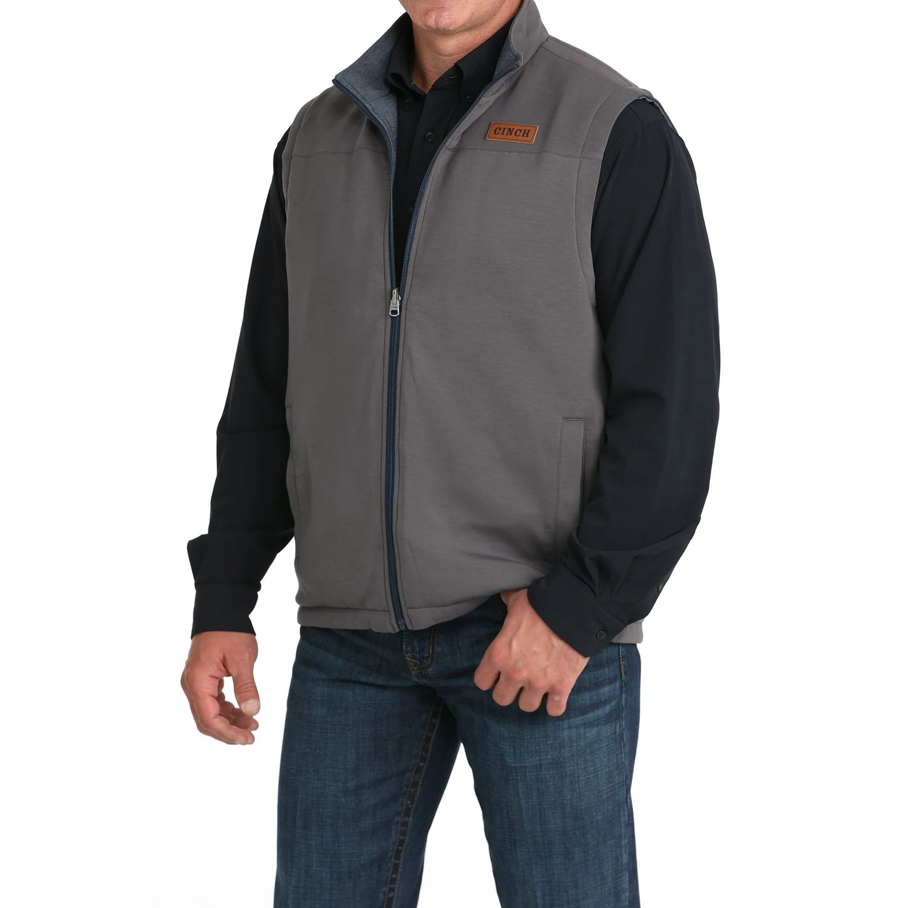Men's Cinch Reversible Navy and Gray Vest MWV1926001 - Image 5