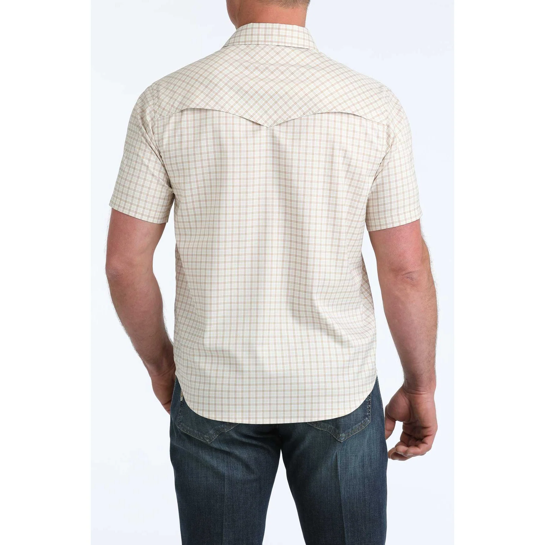 Men's Cinch Short Sleeve Camp Western Snap Shirt MTW1402012 - Image 3