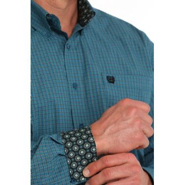 Men's Cinch Windowpane Button-Down Western Shirt MTW1105865 - Image 3