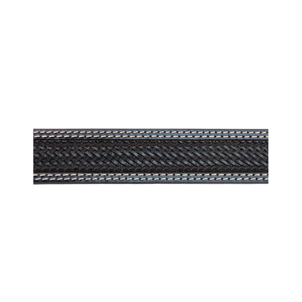Men's Cowboy Chrome Belt with Basket Tooling 1001 - Image 3