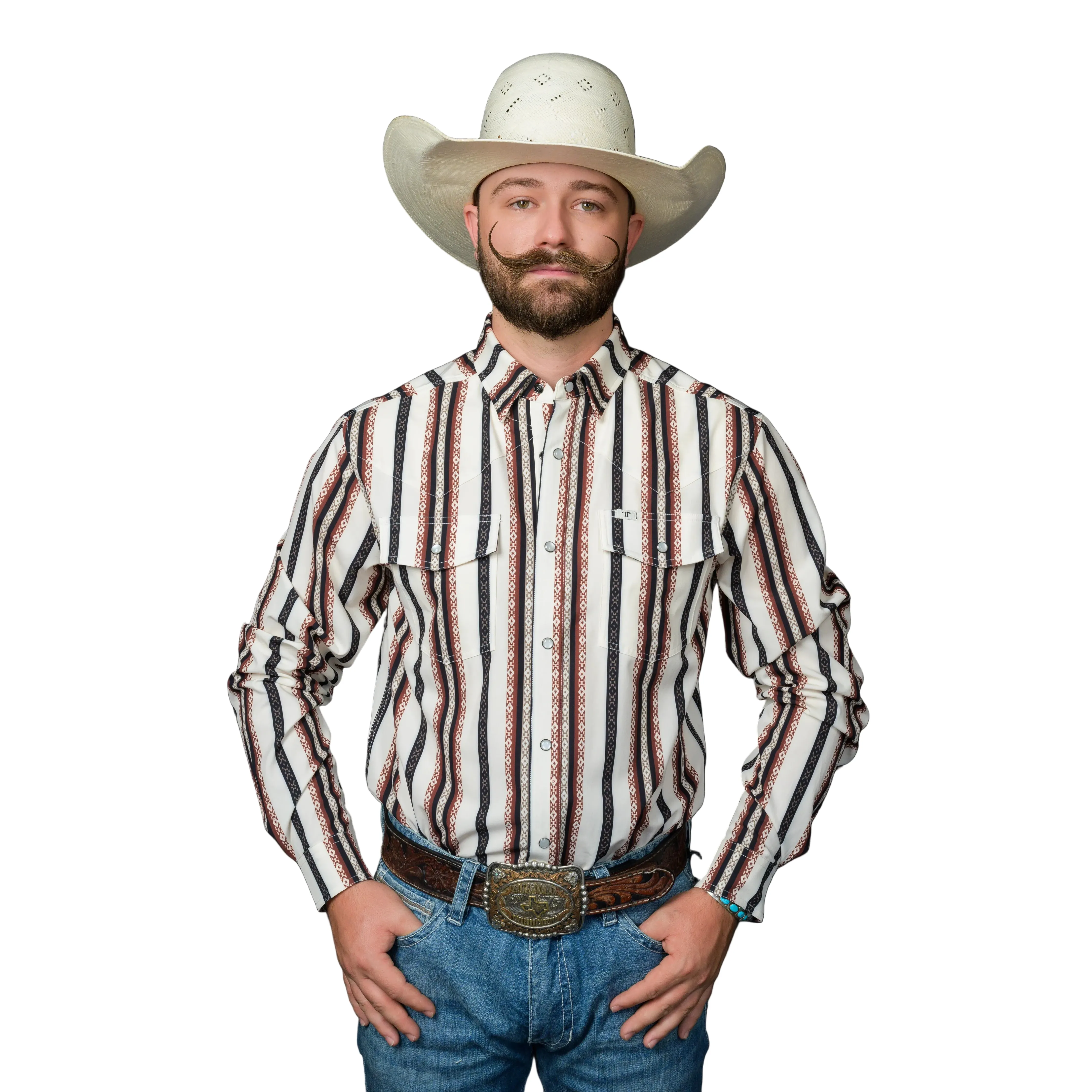 Men's Ferrell Long Sleeve "The Wayne" Snap Shirt FPL1026067 - Image 3