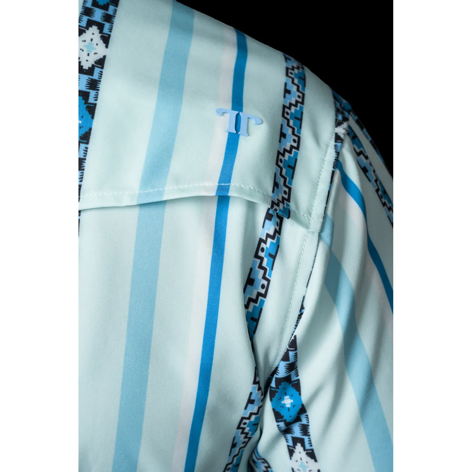 Men's Ferrell Short Sleeve "The Post" In Blue Snap Shirt FPS1026032 - Image 6