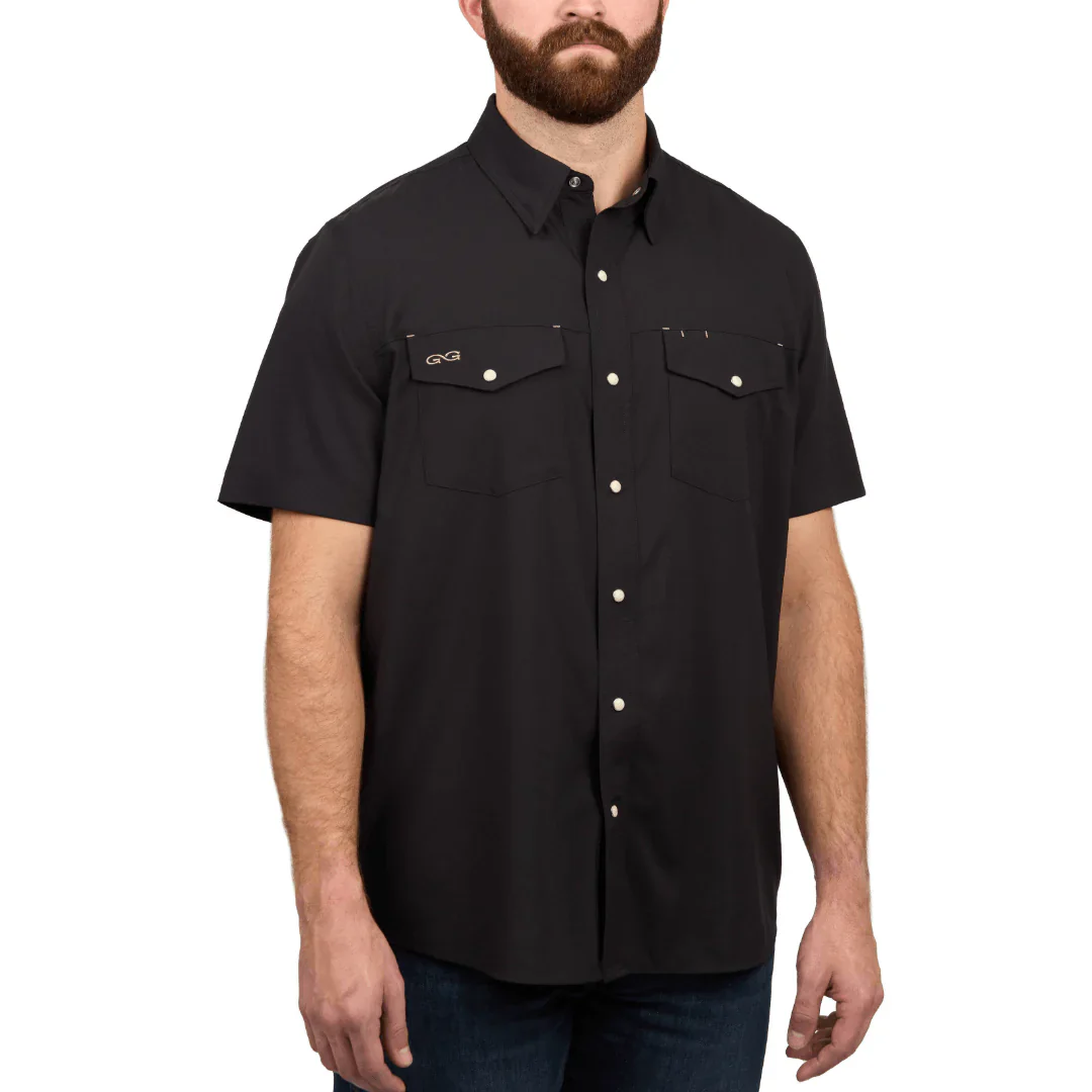 Men's Game Guard Short Sleeve Caviar Stockyard Shirt 1060:CAV - Image 3