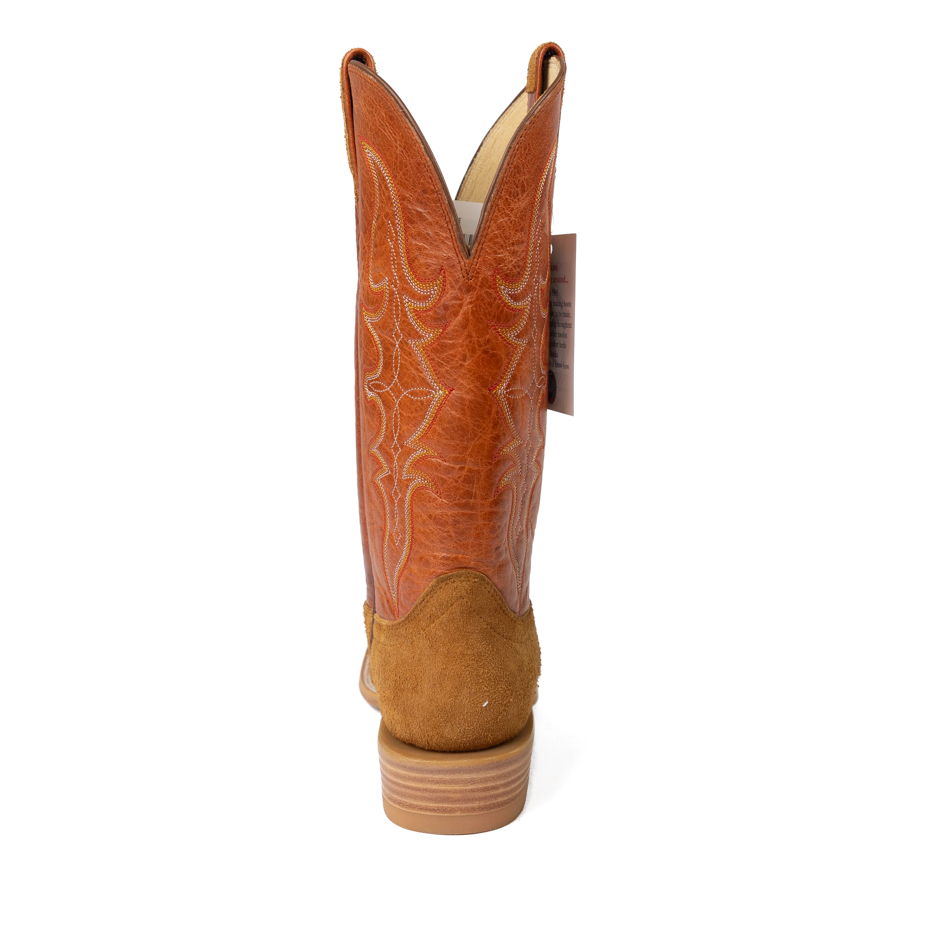 Men's Hondo Roughout Square Toe Western Boots 2645 - Image 4