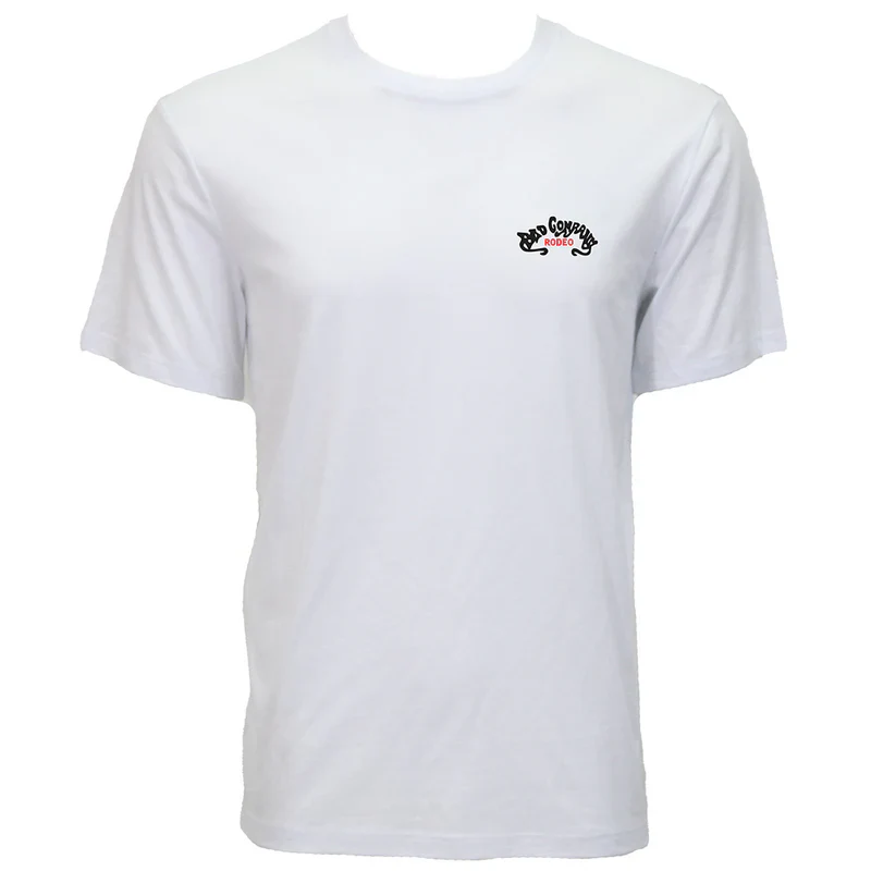Men's Hooey Bad Company T-shirt White with Red & Black Logo HT1832WH - Image 2