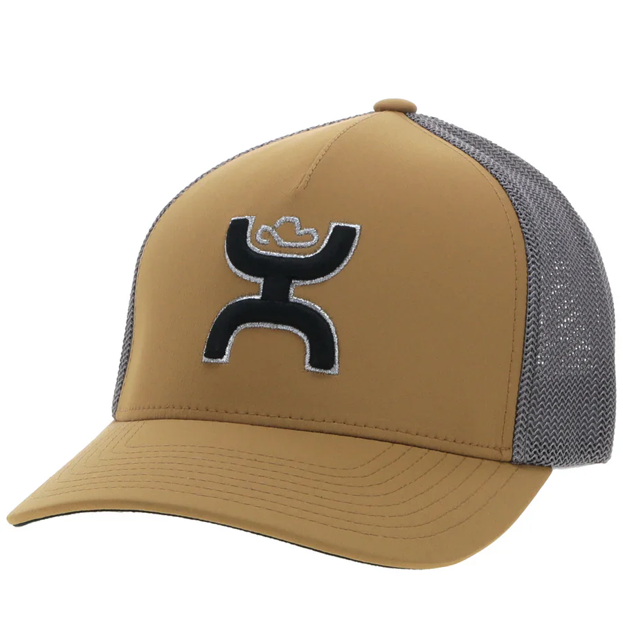 Men's Hooey "Coach" Tan and Grey Cap With Patch 2312TNGY