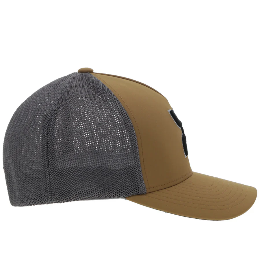 Men's Hooey "Coach" Tan and Grey Cap With Patch 2312TNGY - Image 2