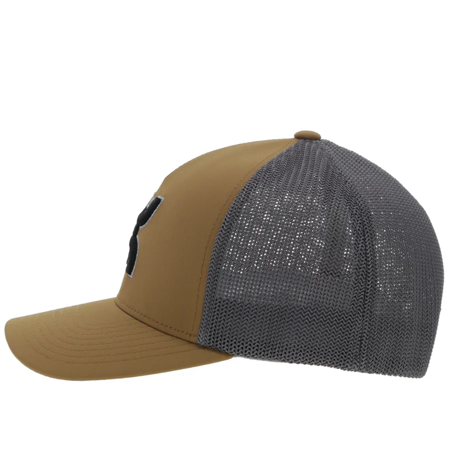 Men's Hooey "Coach" Tan and Grey Cap With Patch 2312TNGY - Image 3