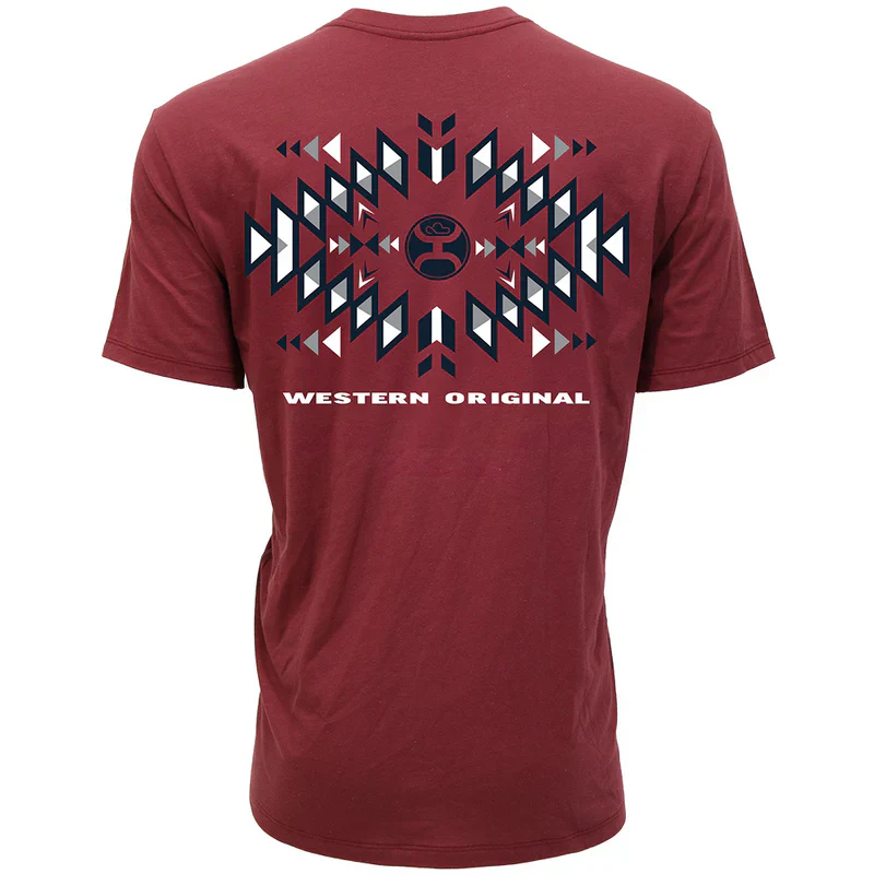 Men's Hooey "Eldorado" Burgundy T-shirt HT1887BU