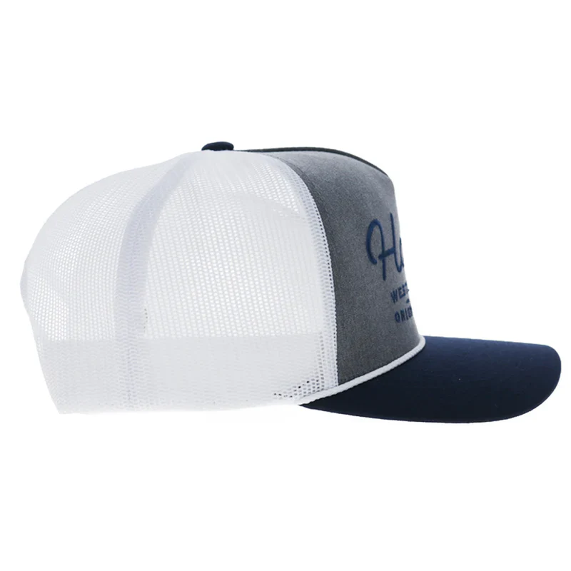 Men's Hooey "OG" Hat Charcoal/White with Navy Stitching 2660T-CHWH - Image 5