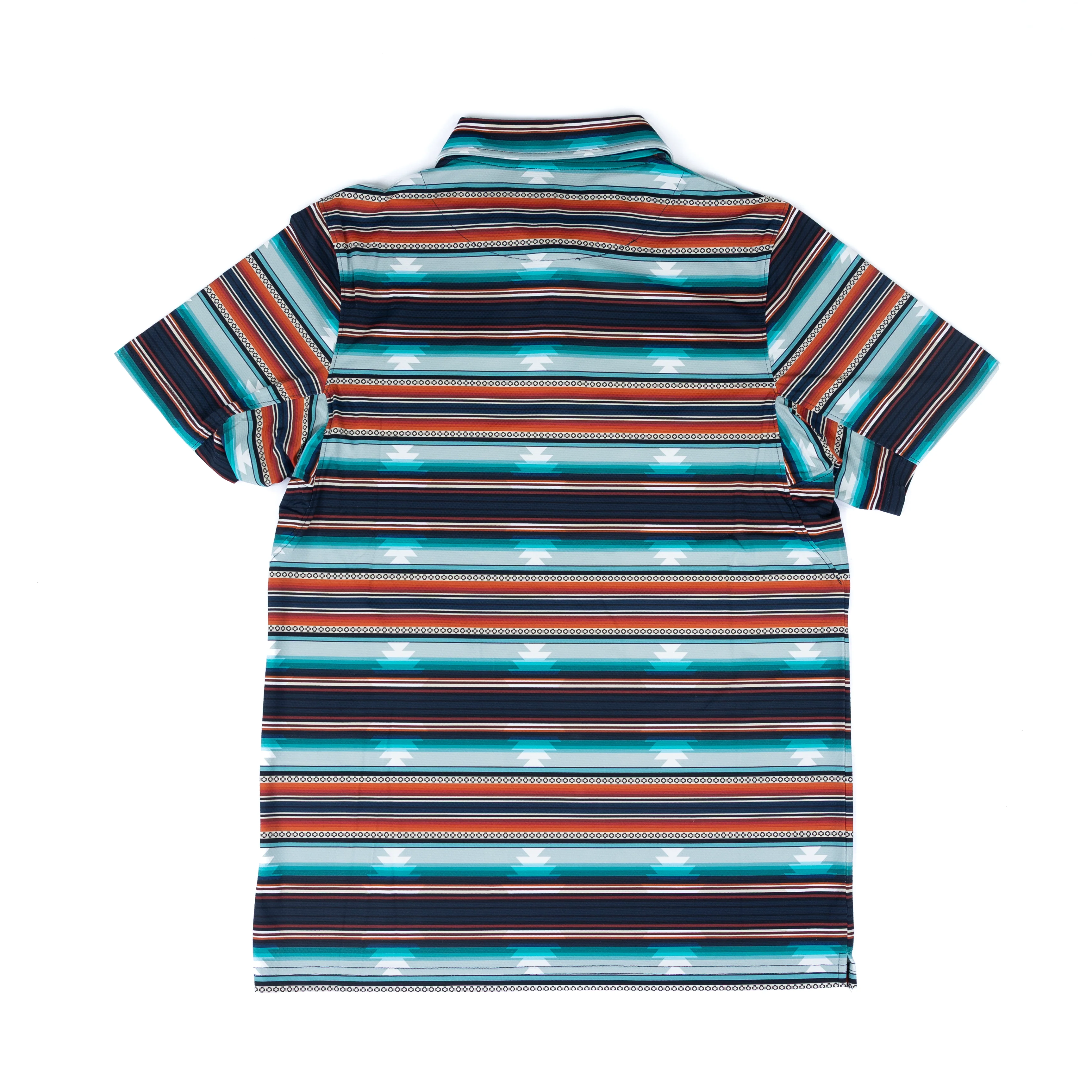Men's Hooey Striped Aztec Multicolor Polo HP2602AZBK - Image 2