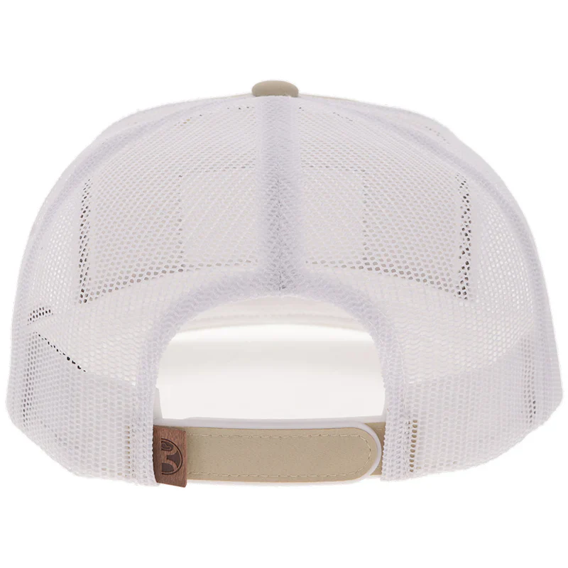Men's Hooey Tan and White "Liberty Roper" with Leather Patch Cap 2610T-TNWH - Image 5