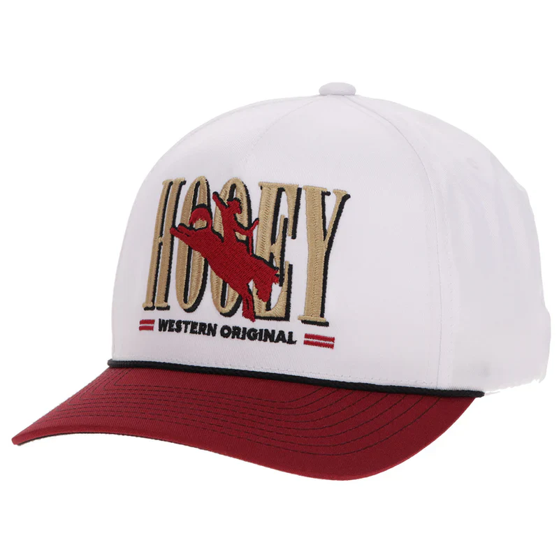 Men's Hooey White "Wild Ride" Hooey Embroidered Logo 2569T-WH