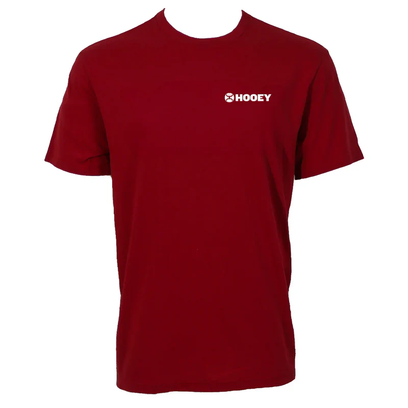 Men's Hooey "Zenith" Red with Multi-Color Stripes Hooey T-shirt HT2605RD - Image 2