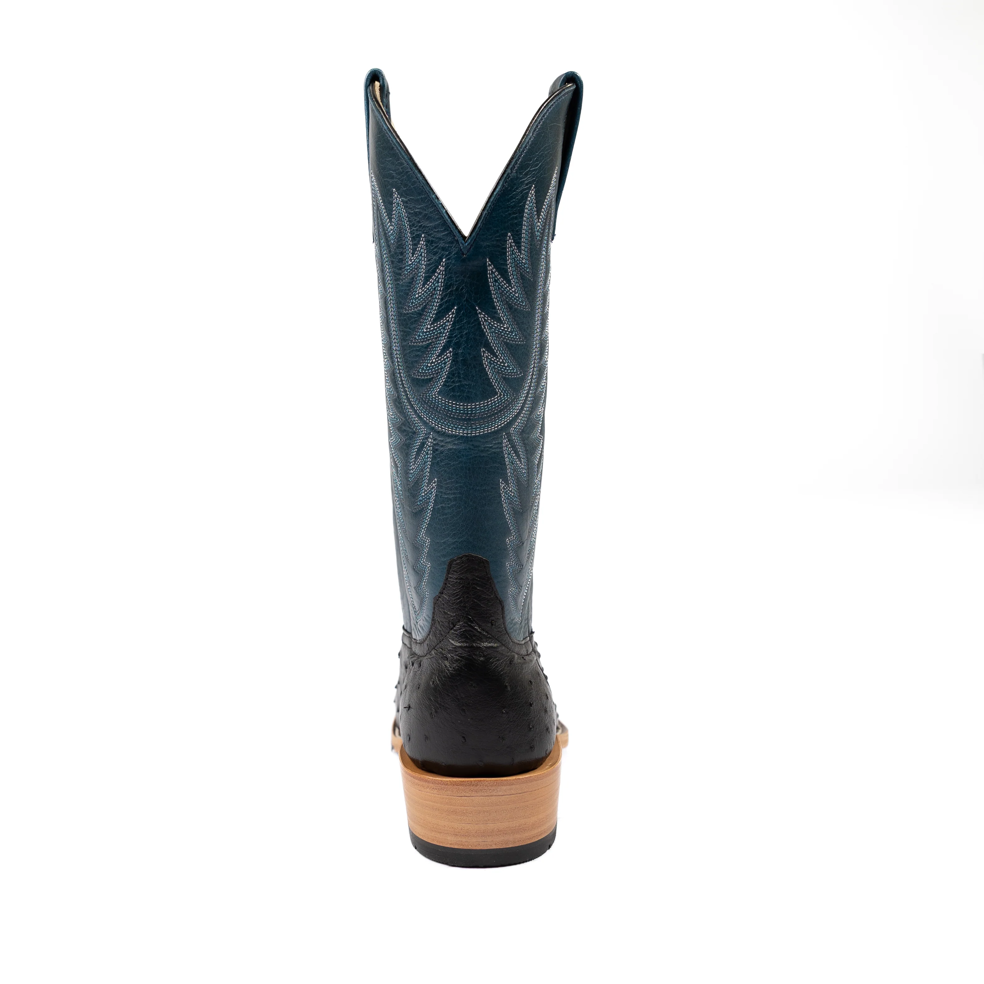Men's Horse Power Top Hand Black Full Quill Ostrich Cutter Toe Boots HP9533 - Image 4
