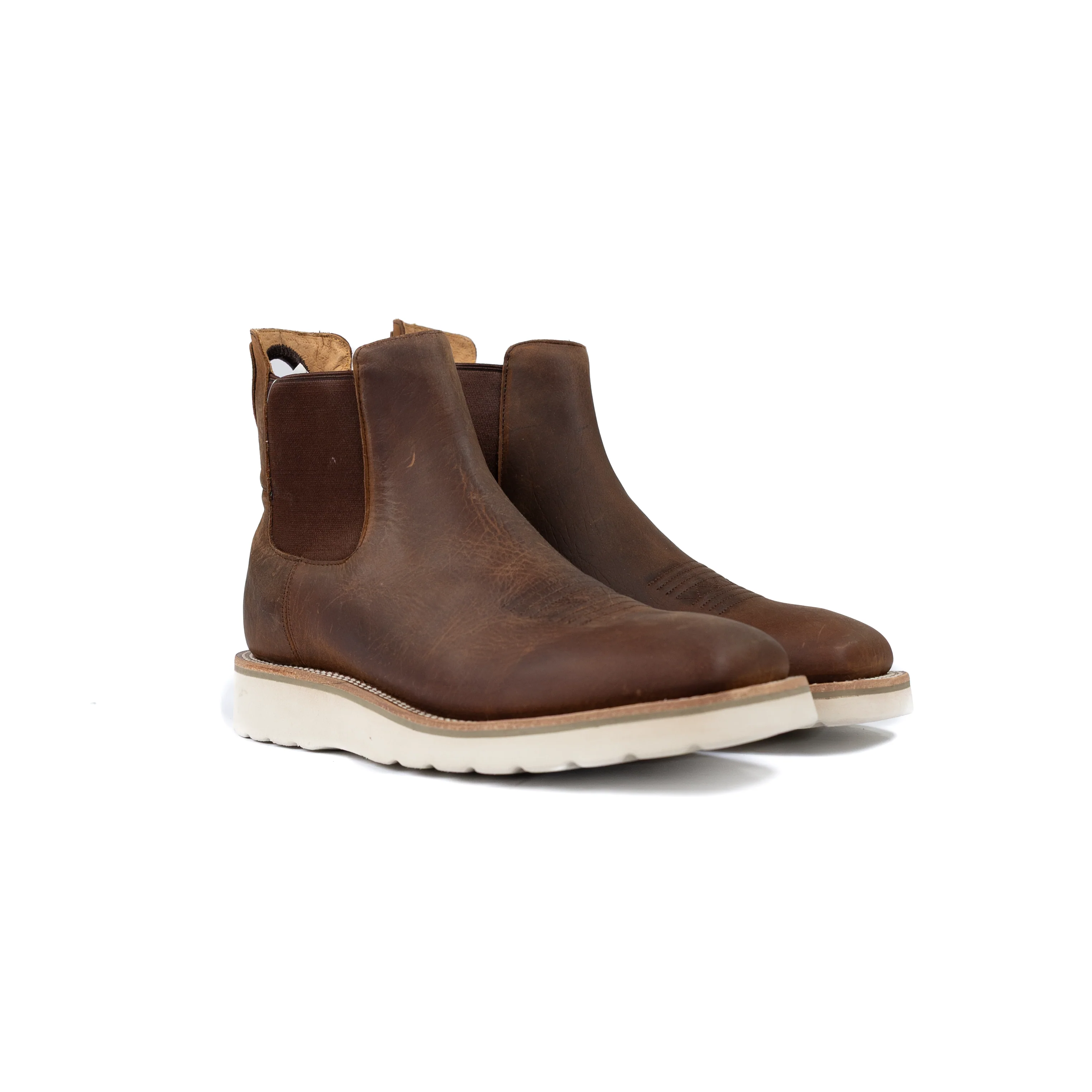 Men's Horse Power Distressed Bison Swedge Slip-On Boots HP2202 - Image 2