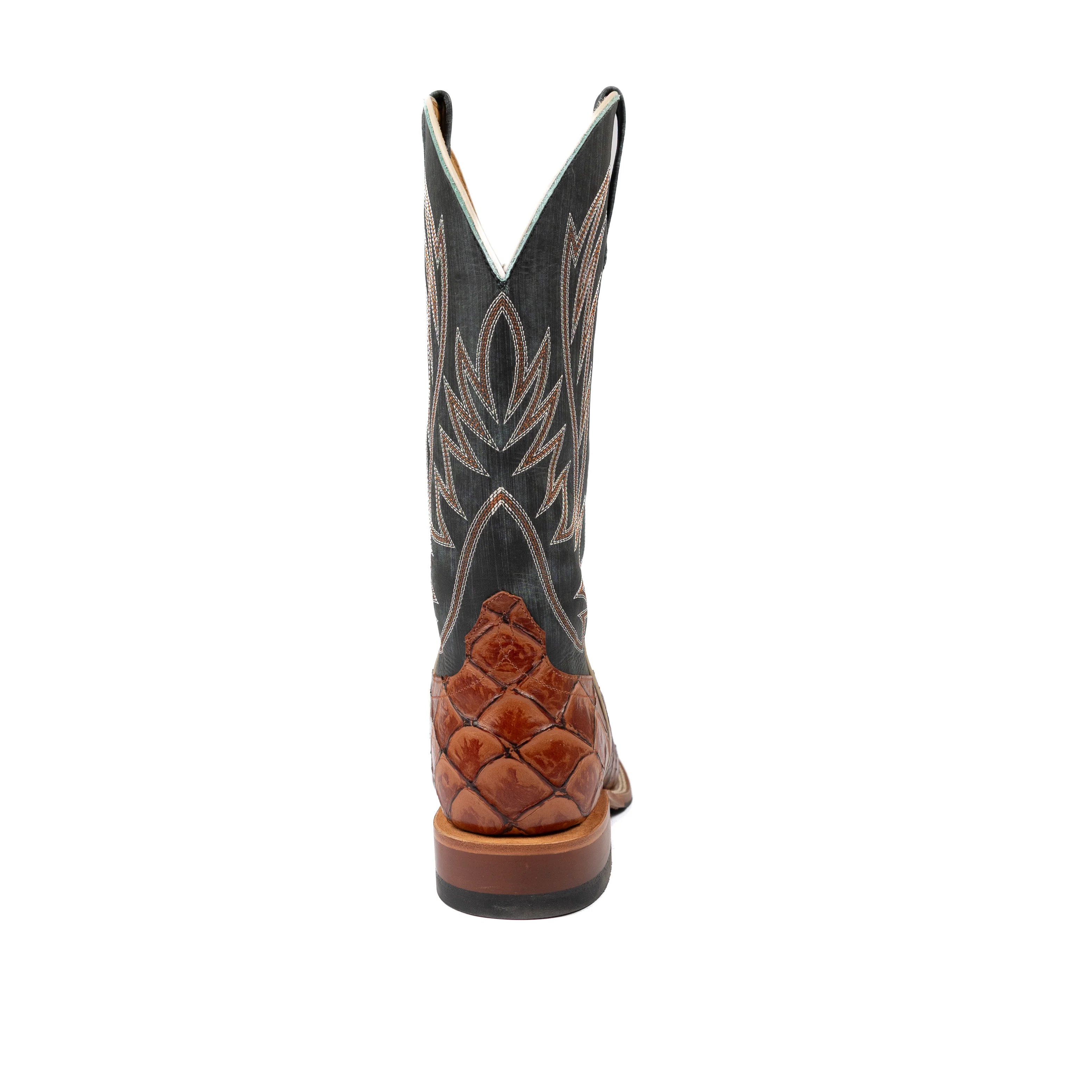 Horse Power Men's Cognac Filet of Fish Square Toe Boots HP1823 - Image 4