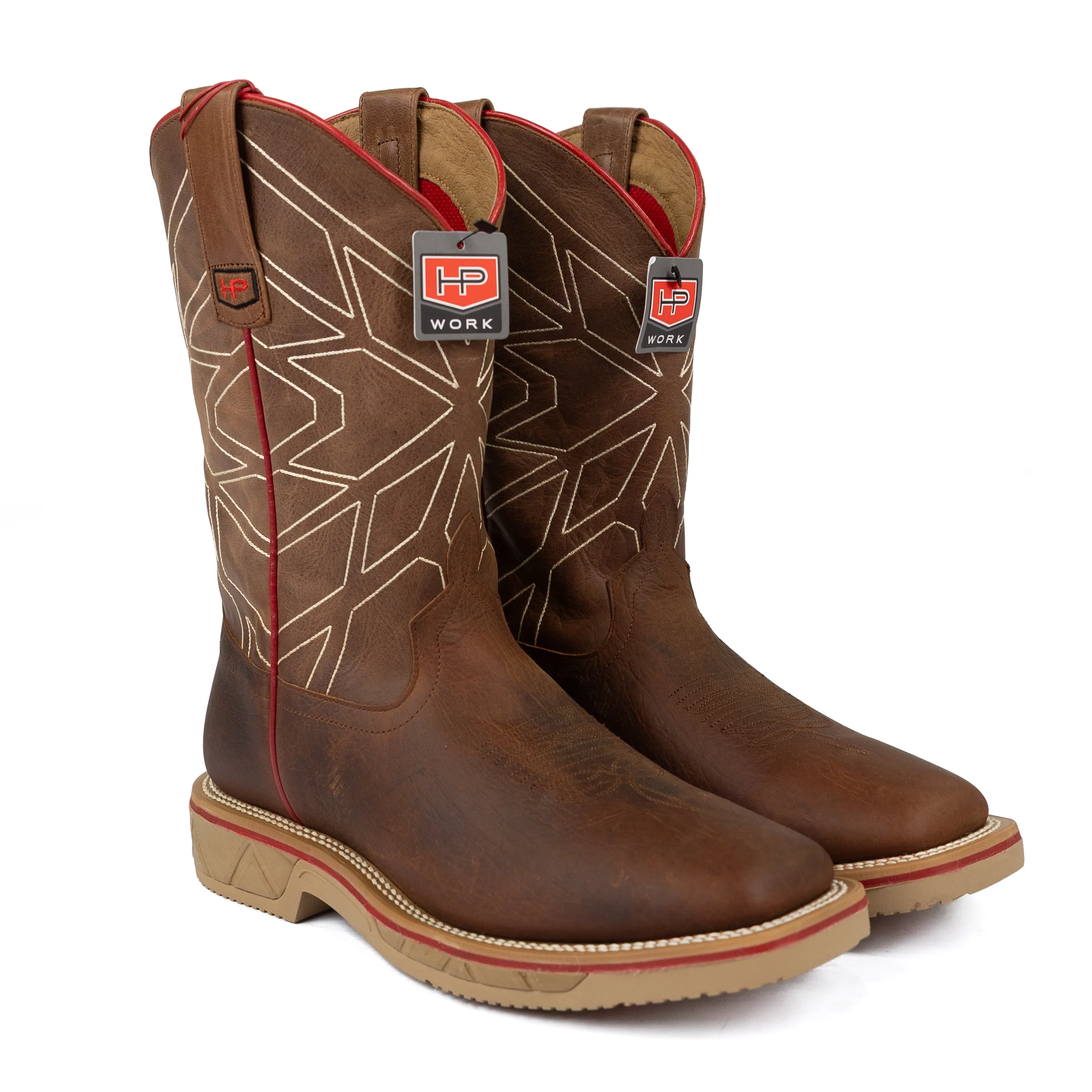 Men's Horsepower Distressed Bison Square Toe Work Boots HPW2516 - Image 2