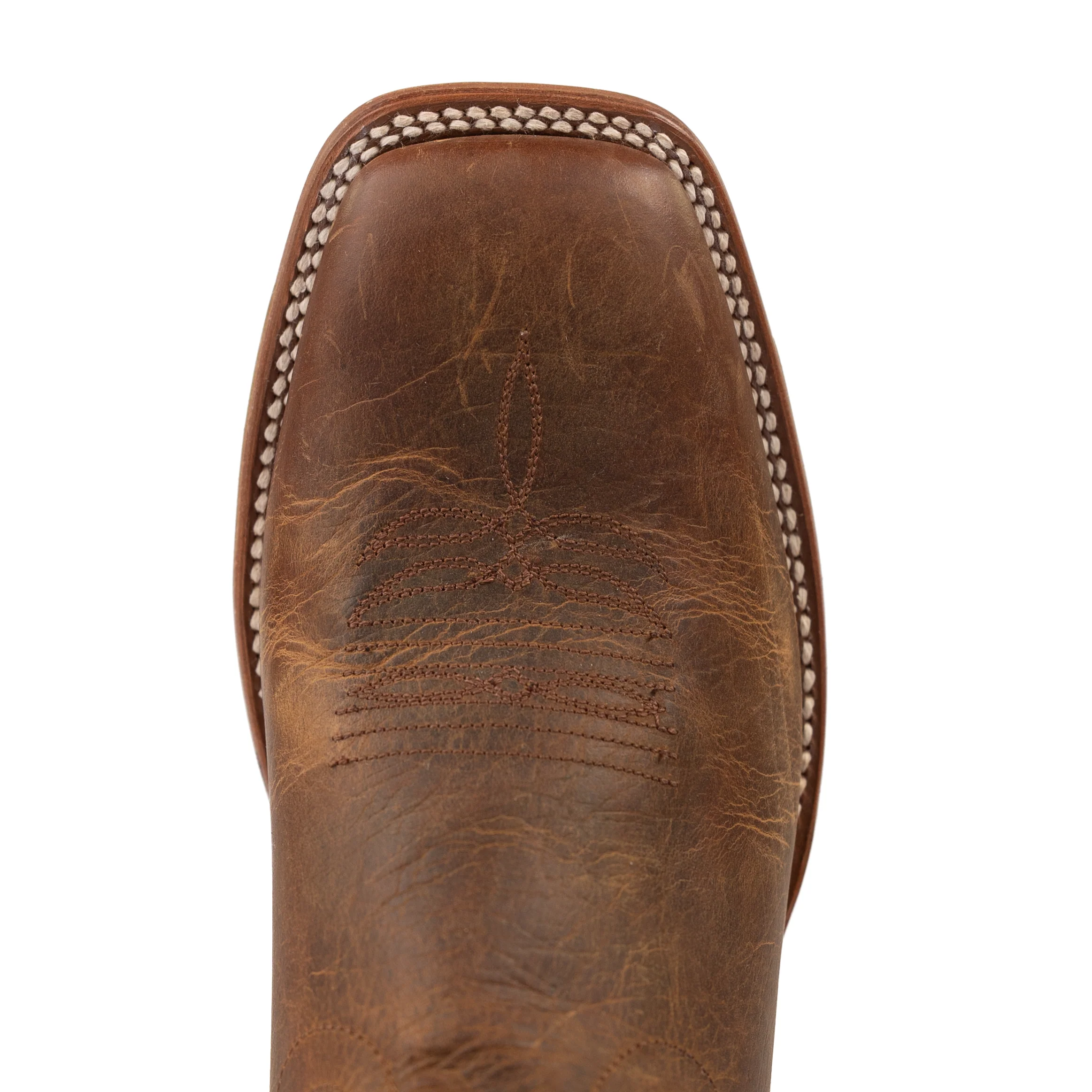 Men's Horse Power Distressed Bison Brown Square Toe Boots HP1877 - Image 5