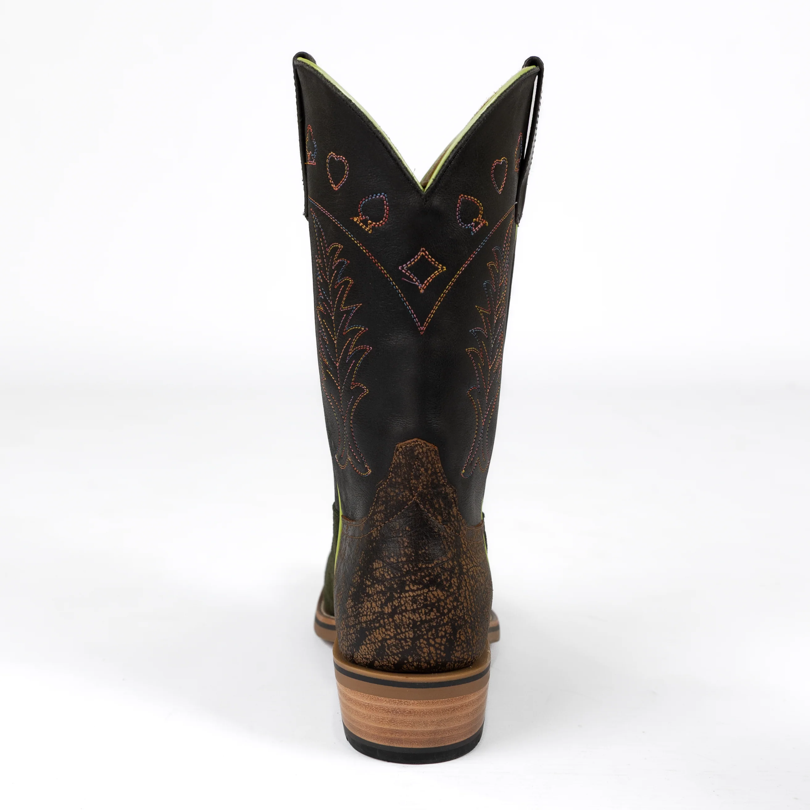 Men's Horsepower Top Hand High Noon Green Suede Cutter Toe Boots HP9519 - Image 4