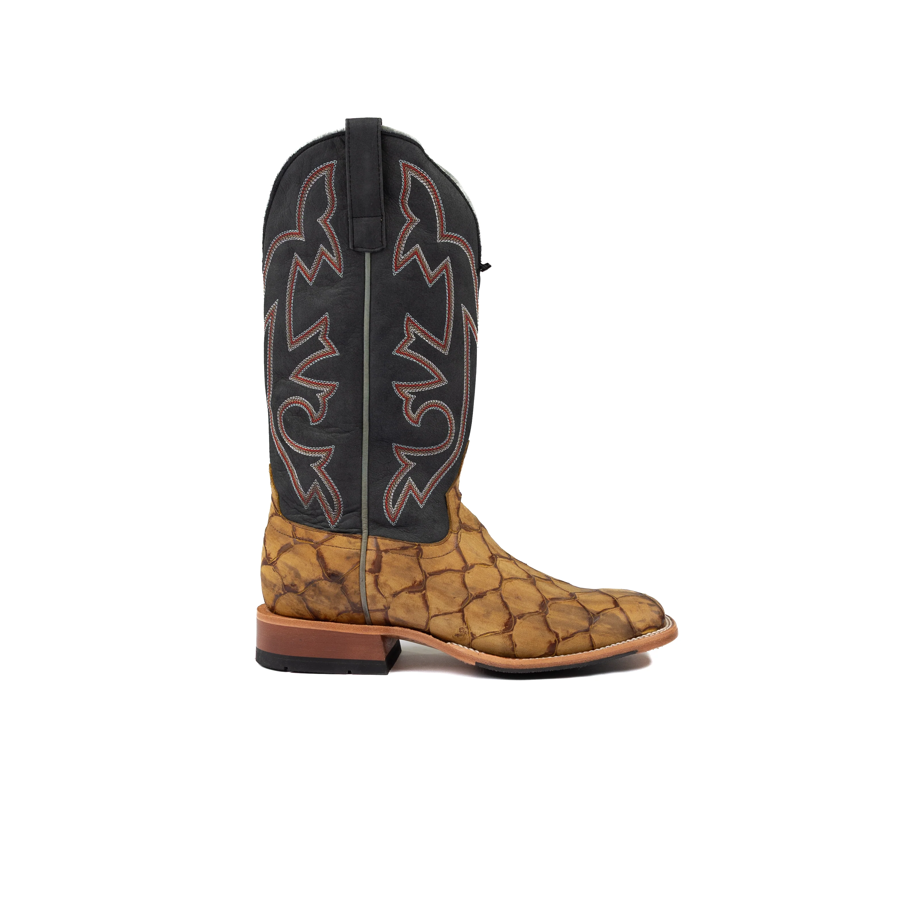 Men's Horse Power Honey Filet of Fish Print Square Toe Boots HP1865 - Image 3