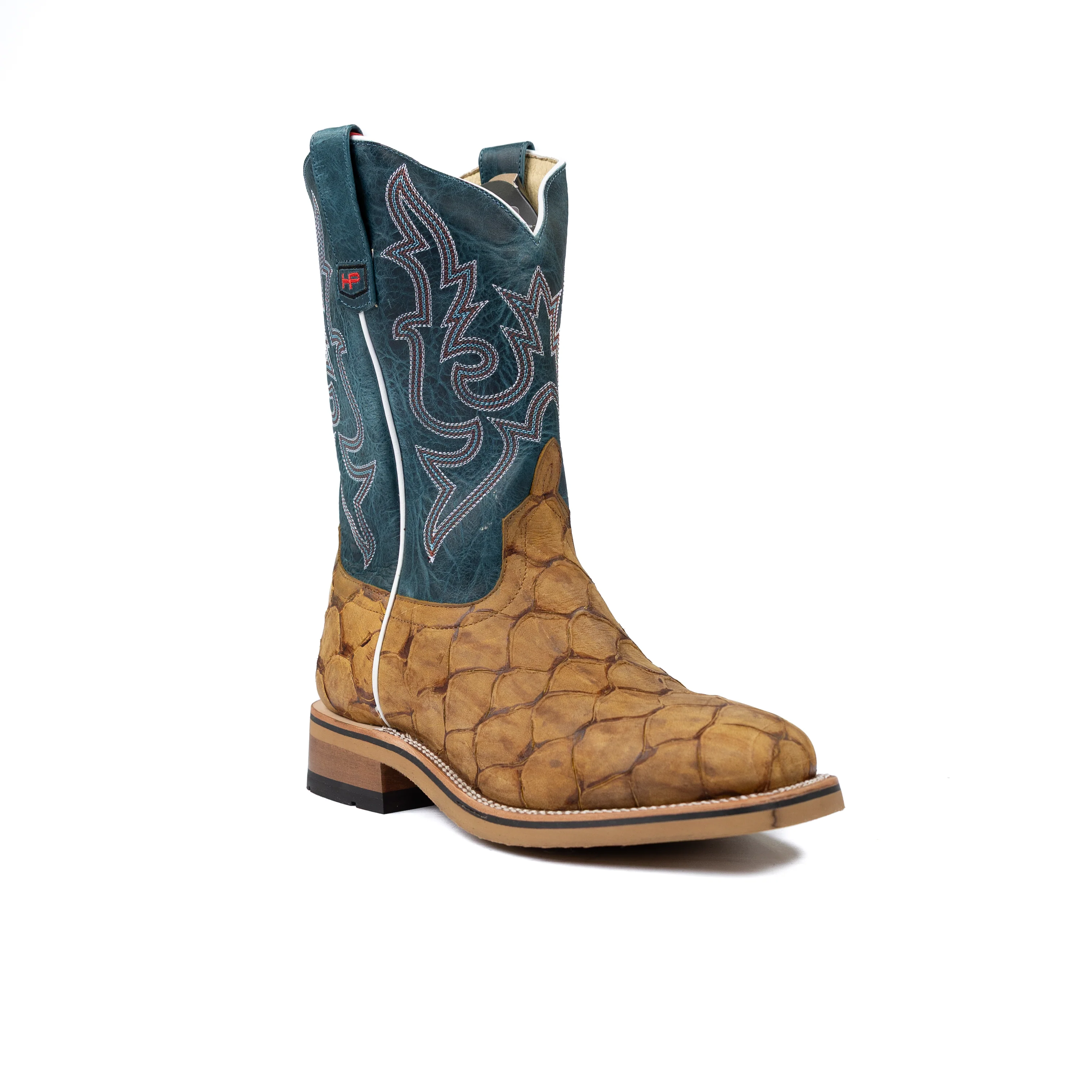 Men's Horse Power Honey Fish Print Square Steel Toe Boots HPW2500