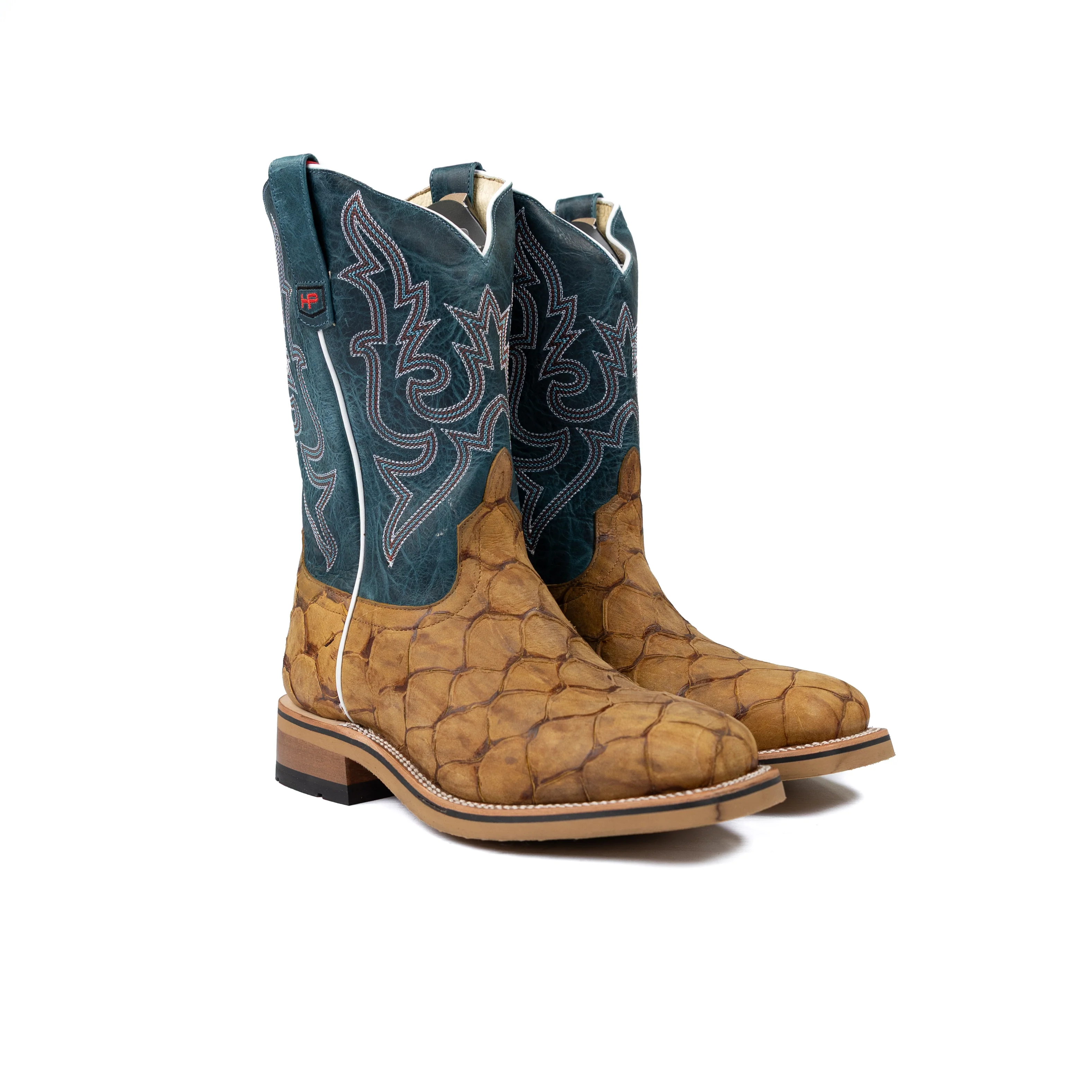 Men's Horse Power Honey Fish Print Square Steel Toe Boots HPW2500 - Image 2