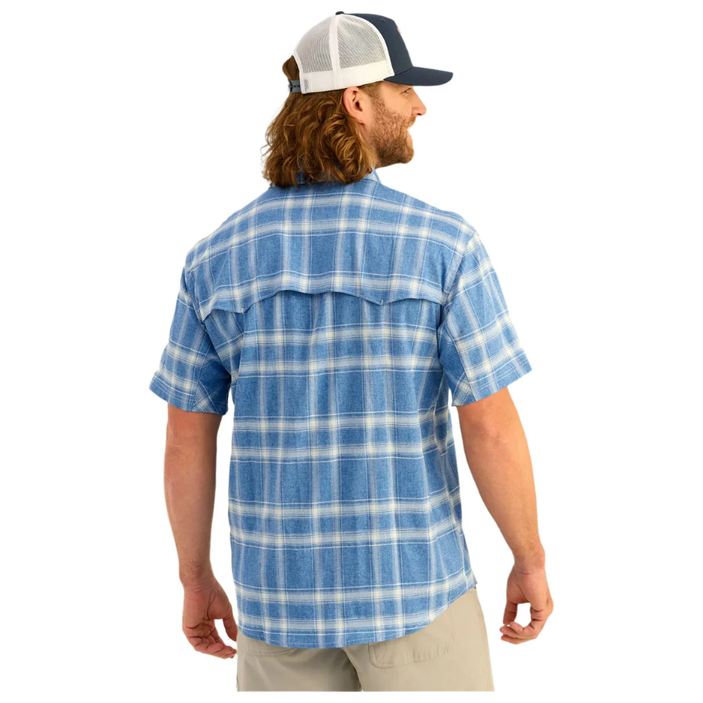 Men's Huk Diamond Back Plaid Short Sleeve Button-Down H1500205-460 - Image 2