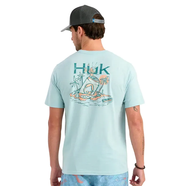 Men's Huk Heron Blue Sun Draft T-shirt H1000584-395 - Image 3