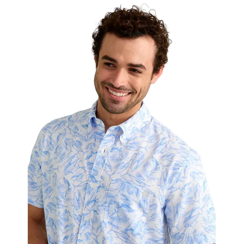 Men's Huk Regatta Fish Chaos KC Kona Button-Down Shirt H1500192-431 - Image 5