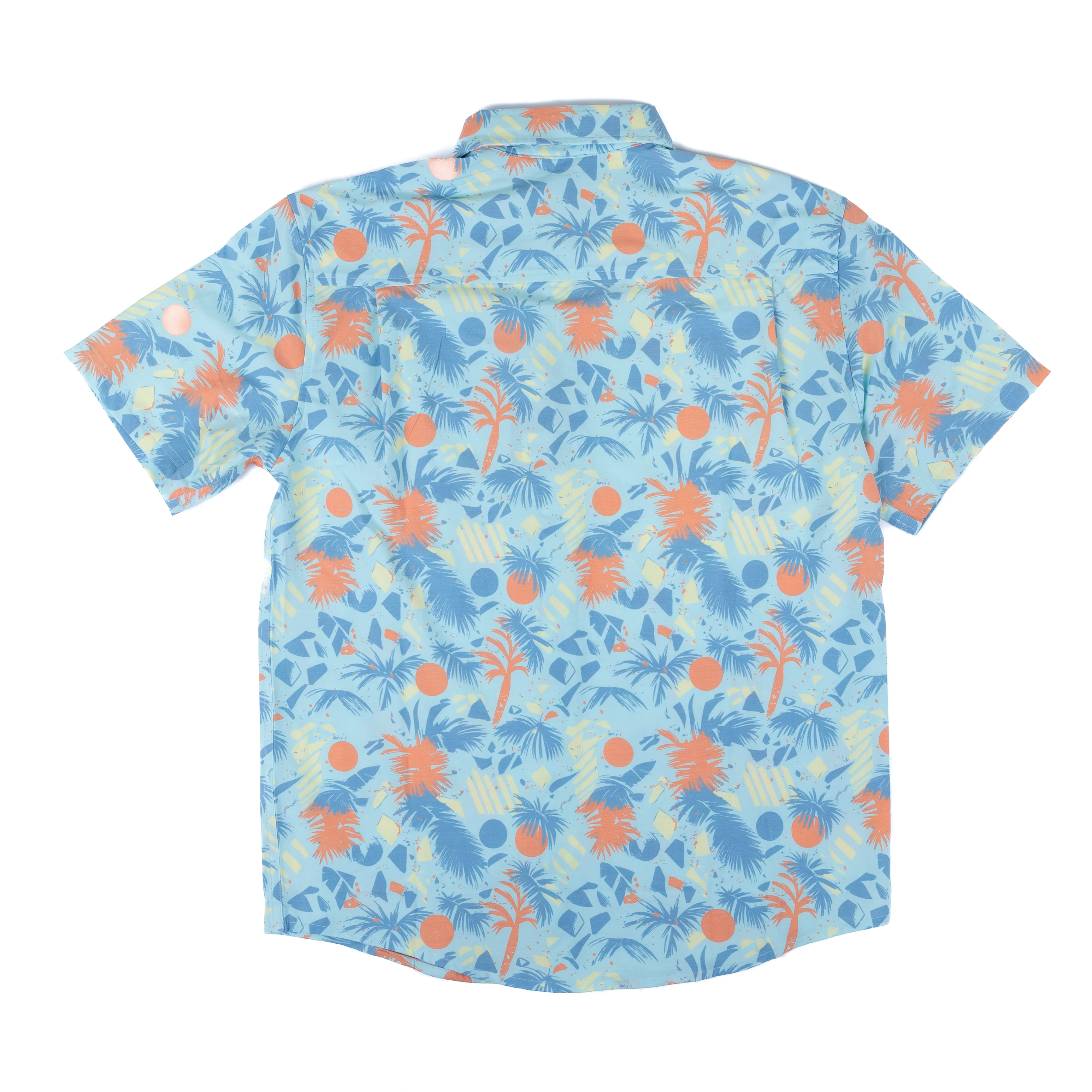 Men's Huk Short Sleeve Kona Button Up Caicos Printed Shirt H1500212-414 - Image 2