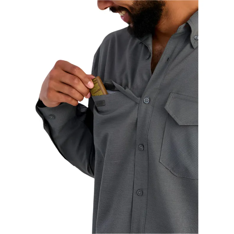 Men's Huk Tide Point Heathered Ripstop Button-Down H1500250-003 - Image 4