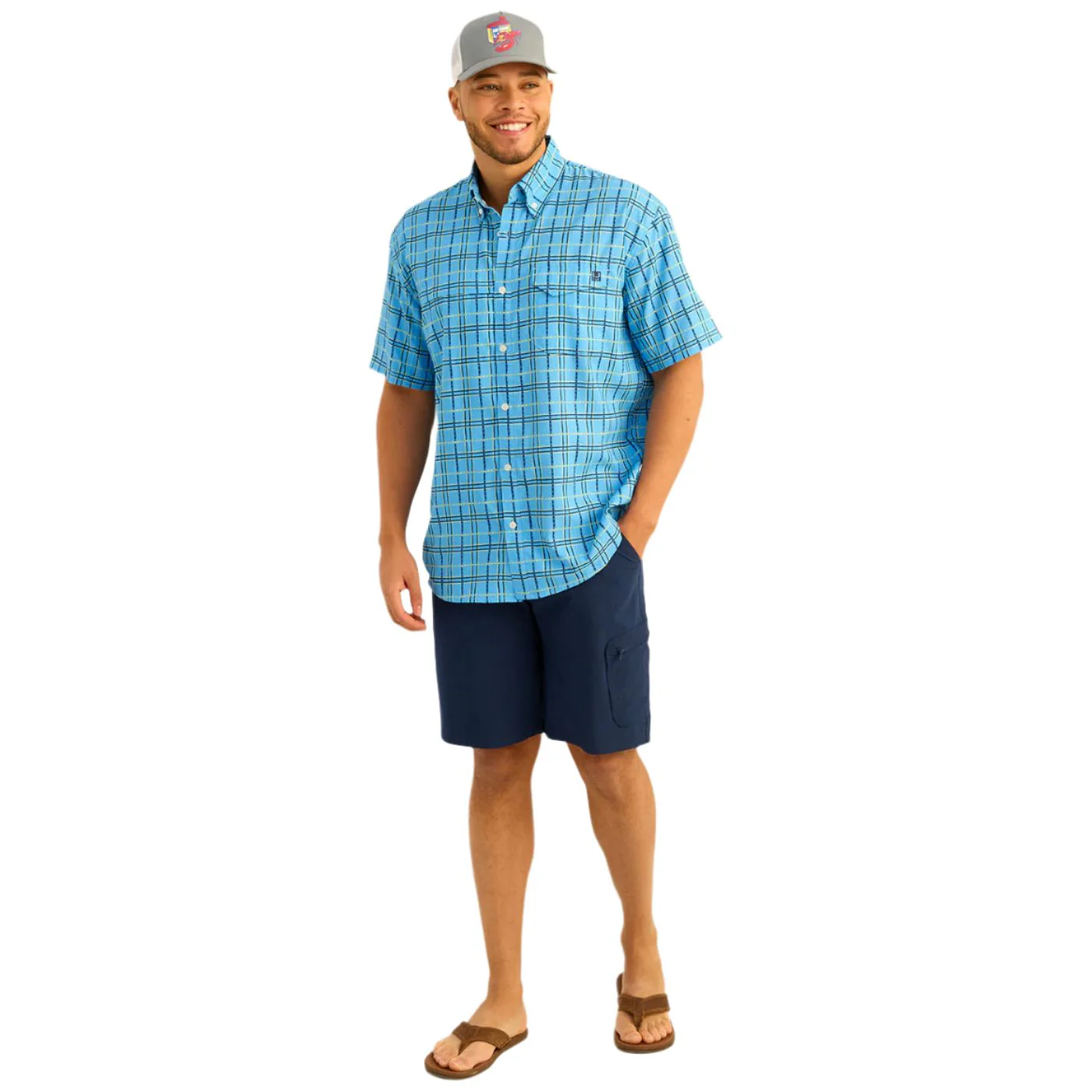 Men's Huk Tide Point Short Sleeve Button-Down H1500220-420 - Image 7