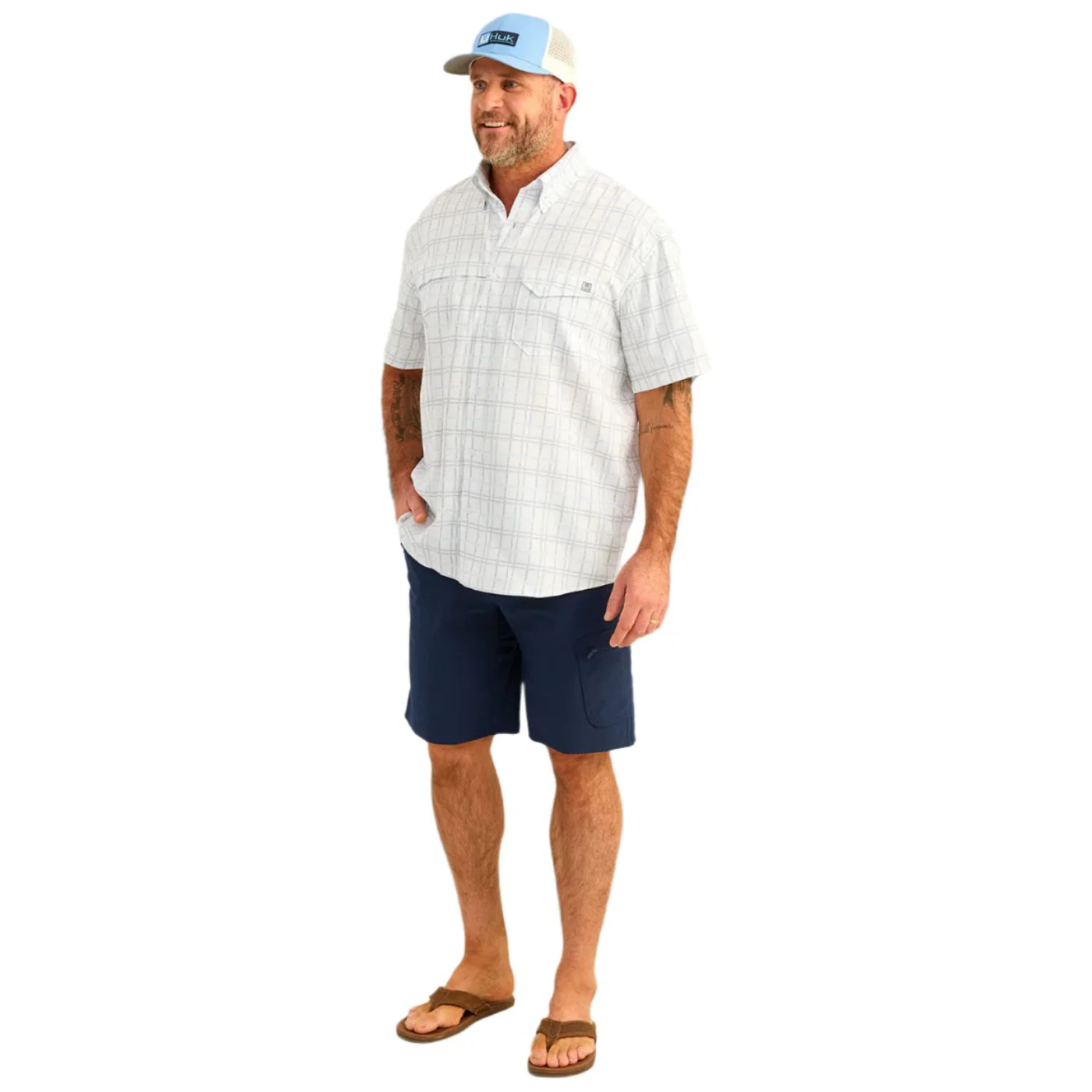 Men's Huk Tide Point Short Sleeve Button-Down H1500220-454 - Image 6