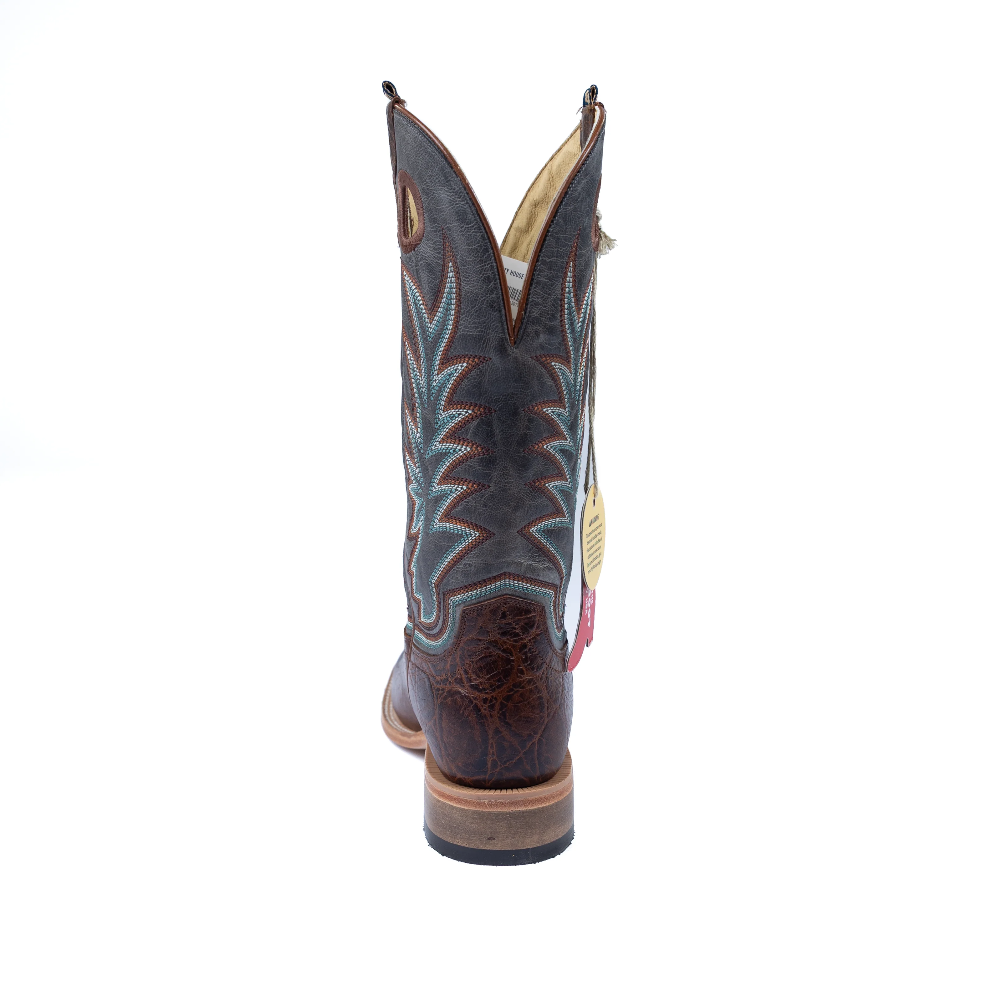 Men's Hyer Walton Brown Cowhide Broad Square Toe Boots HM11024 - Image 4