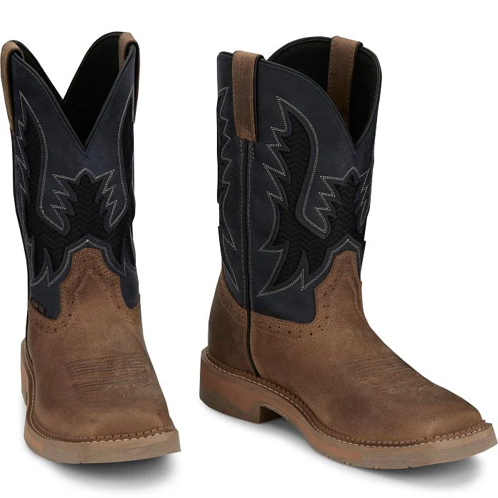 Men's Justin Bolt Peanut Tan Square Composite Toe Boots SE4115 - Image 2