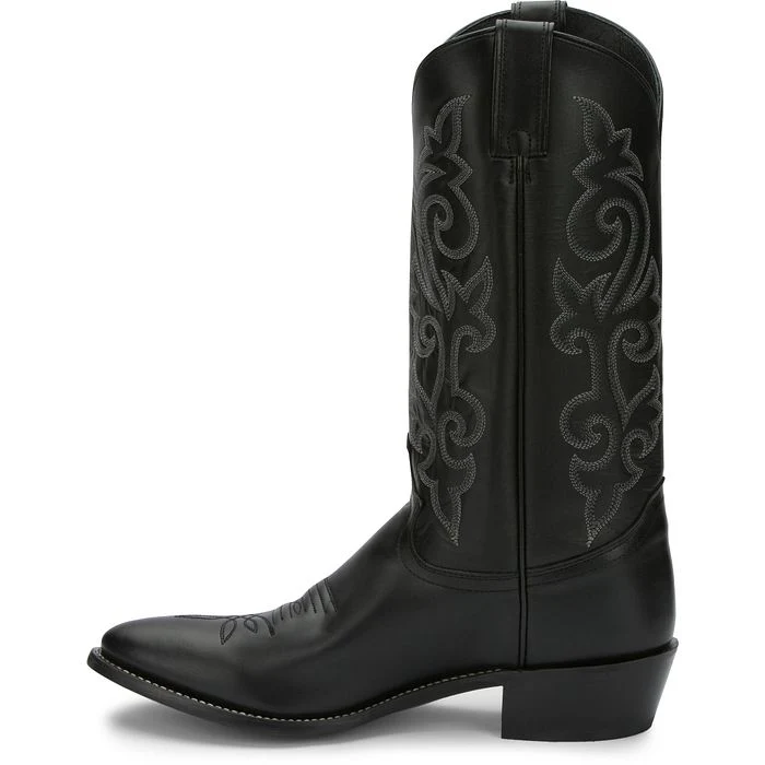 Men's Justin Buck Black Round Toe Boots 1409 - Image 8