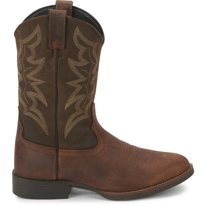 Justin Men's Buster Brown Round Toe Boots 7221 - Image 3