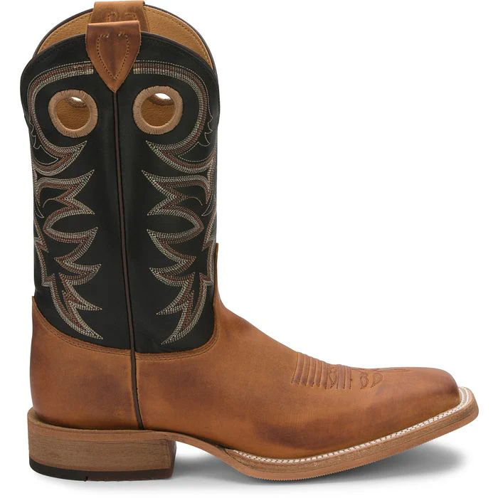 Justin Men's Caddo Copper Brown Square Toe Boots BR740 - Image 3