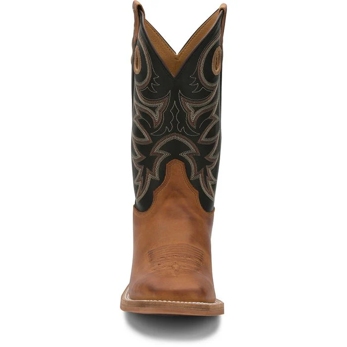 Justin Men's Caddo Copper Brown Square Toe Boots BR740 - Image 7