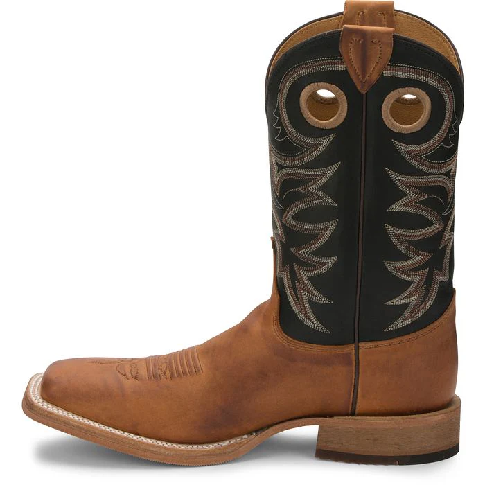 Justin Men's Caddo Copper Brown Square Toe Boots BR740 - Image 8