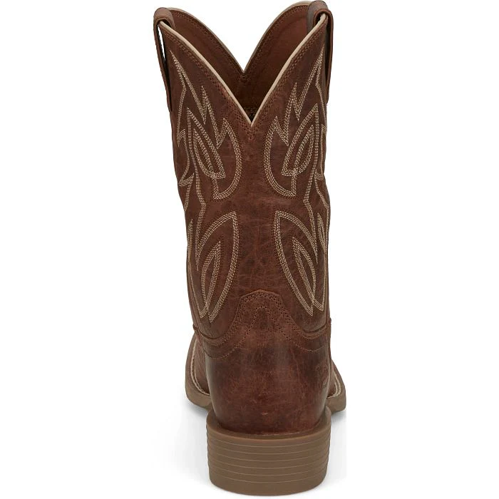 Men's Justin Canter Brown Square Toe Boots SE7516 - Image 5