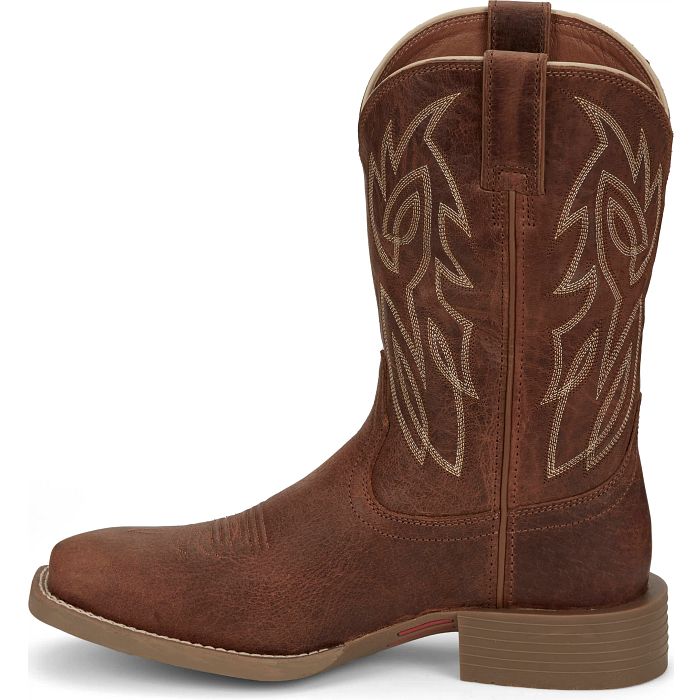 Men's Justin Canter Brown Square Toe Boots SE7516 - Image 8
