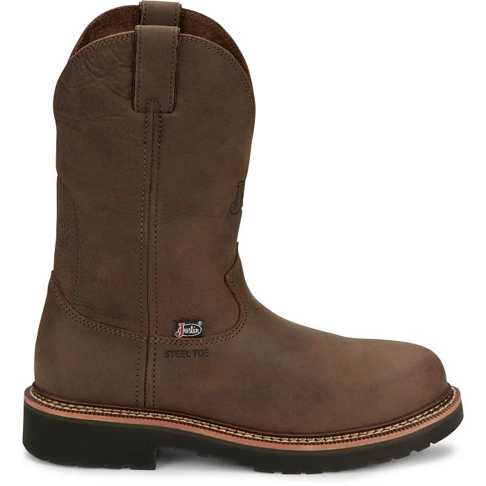Men's Justin Carbide Brown Round Steel Toe Boots OW4441 - Image 3