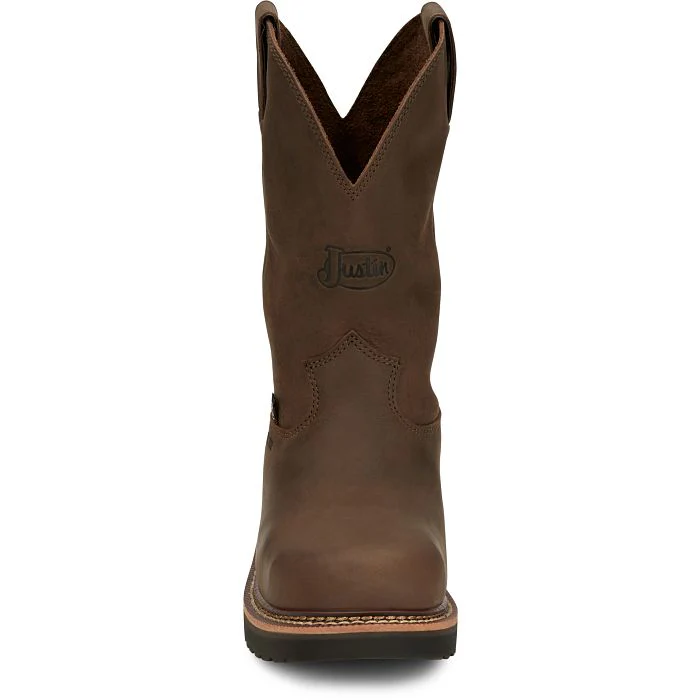 Men's Justin Carbide Brown Round Steel Toe Boots OW4441 - Image 7