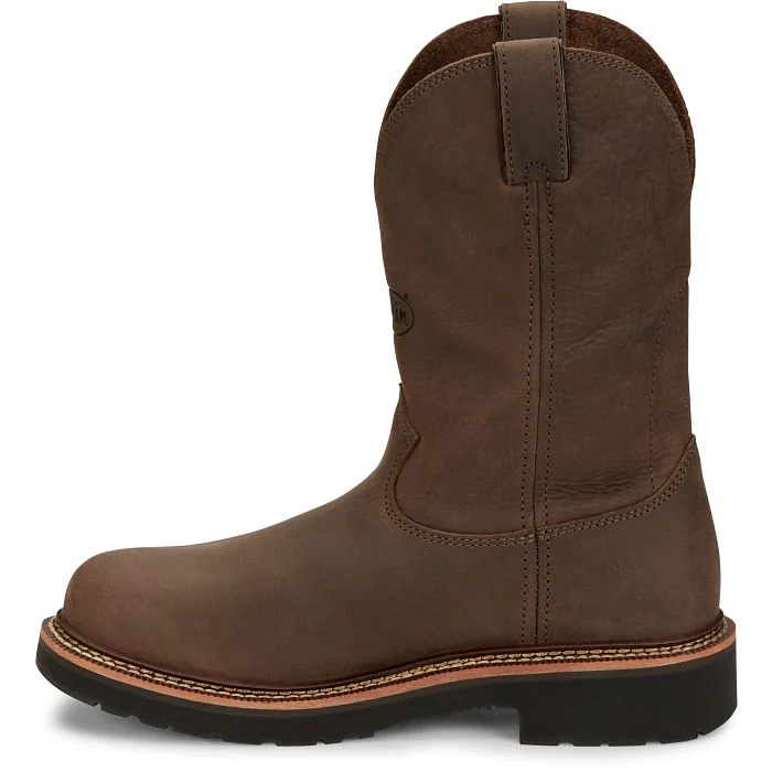 Men's Justin Carbide Brown Round Steel Toe Boots OW4441 - Image 8